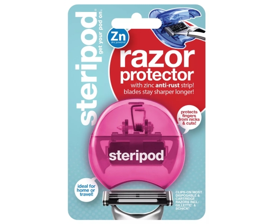 Steripod Захисний чохол для бритви з цинковою антикорозійною смужкою, рожевий